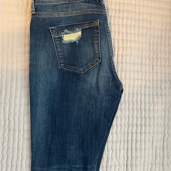 Express Mid-Rise Skinny Stretch Distressed Jeans Size 8R - Picture 5 of 9